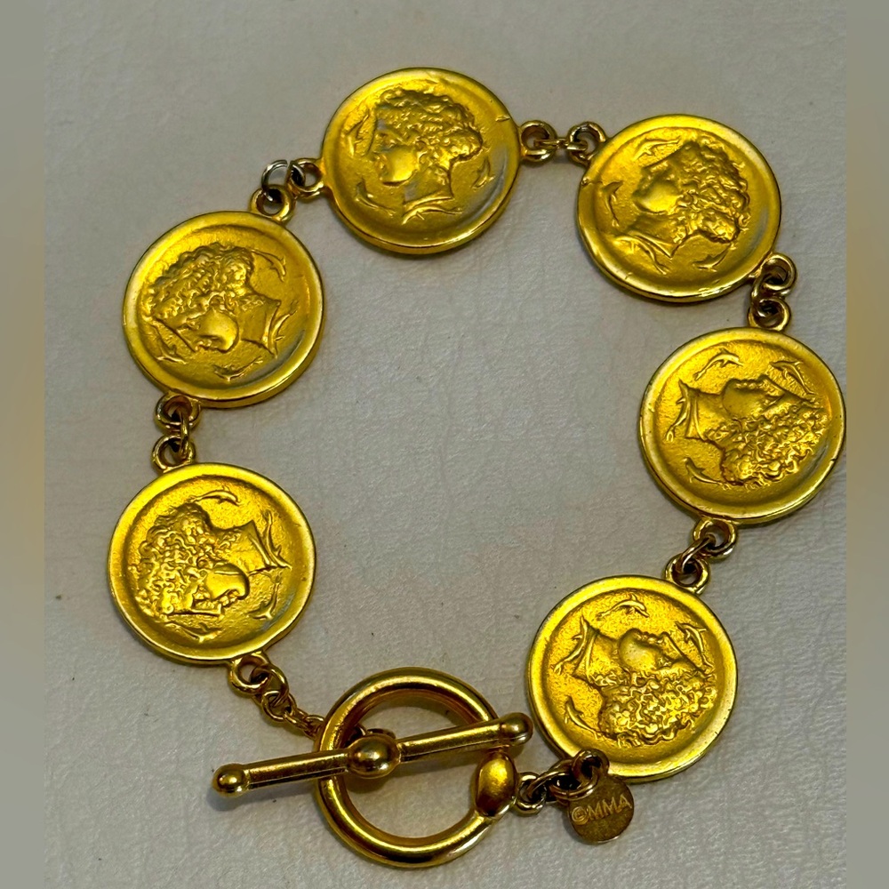 MMA Metropolitan Museum of Art Gold Coin Bracelet
